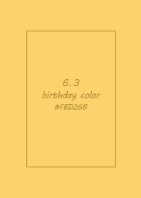 birthday color - June 3