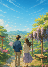 Wisteria Hillside Peaceful Stroll