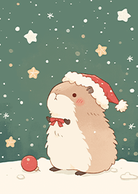 ⭐️冬のクリスマスカピバラ❤️紫