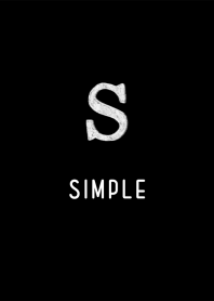 simple initials S dark