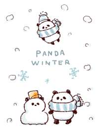 simple panda winter white gray