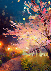 美しい夜桜の着せかえ#2535