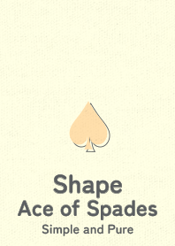 Shape spades  Pale cream