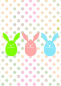 Pastel color Easter bunny