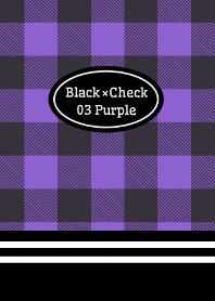 Black × Check 03 Purple