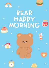 Bear Happy Morning (blue)