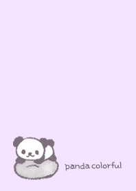 Panda colorful -- Purple Polka dots