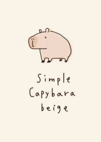 เรียบง่าย Capybara สีเบจ
