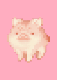 Pig Pixel Art Theme  Pink 04