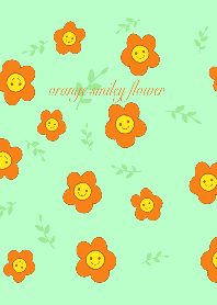 orange smiley flower