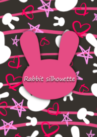 Rabbit silhouette -Pop style-