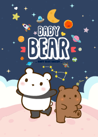Baby Bears Galaxy Navy Blue