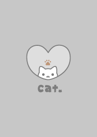 ねこ肉球[グレージュ]/