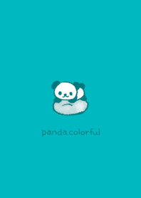 Panda colorful - turquoise 2