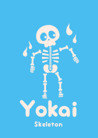 Yokai skeleton Pastel blue
