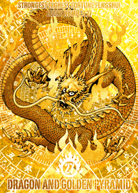 Dragon and golden pyramid Lucky number27