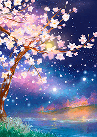 美しい夜桜の着せかえ#2871