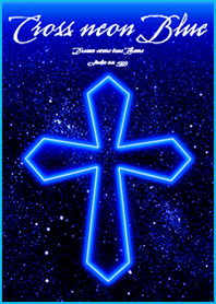 Cross neon blue+space3