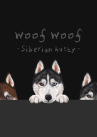 Woof Woof - Siberian husky - BLACK/GRAY
