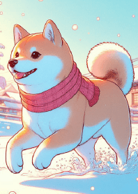Shiba's Winter Frolic