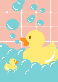 O pato de borracha gosta de se banhar