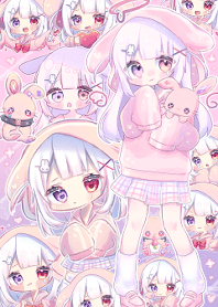うさ耳パーカーちゃんの着せかえ