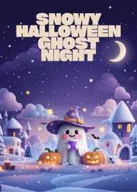 Snowy Halloween Ghost Night