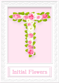 Initial T / Pink Rose