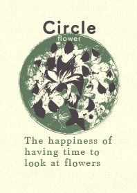 Circle flower Charcoal gray