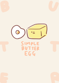 simple butter fried egg beige.