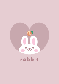 Rabbits3 Orange - pink