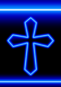 Cross neon blue2