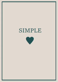SIMPLE HEART =vintagegreen beige=