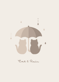 貓和傘 / beige