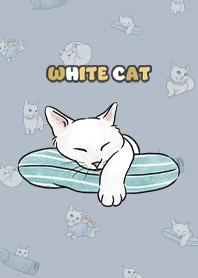 whitecat1 - slate blue