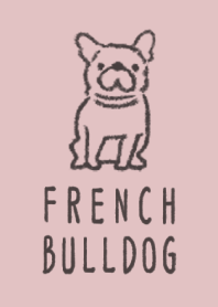 Doodle dog - French Bulldog - PINK GRAY