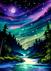 Beautiful starry night view#1597