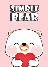 Simple Love U White Bear Theme