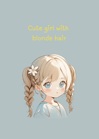 Cute girl with blonde hair