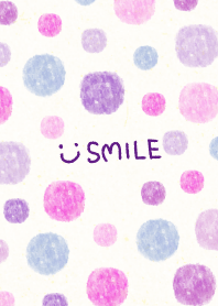 Watercolor Polka dot purple pink29 Japan