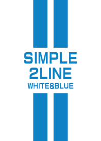 White & Blue double line(2line)