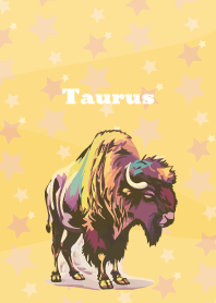Taurus constellation on light yellow