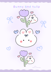 Bunny and tulip v.2 :) :)