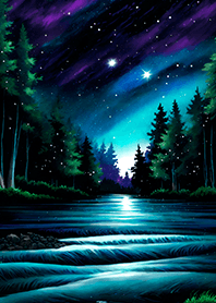 Beautiful starry night view#2617