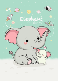 Elephant Space (Green mint)