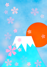 Sakura and Mt.Fuji sunrise g