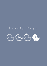 小狗 | gray blue white