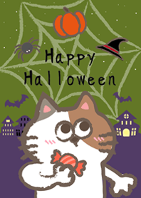 猫のハロウィン!(抹茶グリーン)