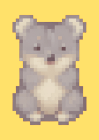 Koala Pixel Art Theme  Yellow 04