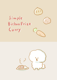 simple bichon frize curry beige.